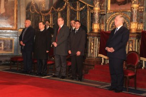 Nj.K.V. Prestolonaslednik Aleksandar II sa predstavnicima Državnog vrha Republike Srbije