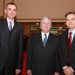 Mr Dusan Babac, member of the Privy Council, HRH Crown Prince Alexander II and HE Mr Nebojsa Rodic, Minister of Defence in the caretaker government