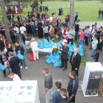 Crown Prince Alexander and Crown Princess Katherine during the delivery of humanitarian aid 