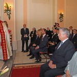 TRH Crown Prince Haakon of Norway, Crown Prince Alexander, and Crown Princess Katherine at the celebration of renovating the Roman Catholic Church of St. Rocco in Zemun