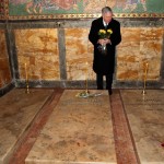 Crown Prince Alexander next to the tomb of his grandfather HM King Alexander I 