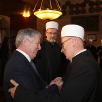 Nj.K.V. Prestolonaslednik Aleksandar, prof. dr Abdulah Numan, zamenik Muftije srbijanskog, i g-din Adem Zilkić, Reis-ul-Ulema Islamske zajednice Srbije