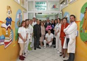 Their Royal Highnesses Crown Prince Alexander and Crown Princess Katherine with Mr. Ivan Ivanovic, Professor Dr. Slobodan Grebeldinger and his associates