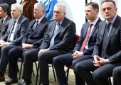 HRH Crown Prince Alexander, HE Mr. Tomislav Nikolic, President of the Republic of Serbia, Mr. Sinisa Mali, Mayor of Belgrade and Mr. Aleksandar Antic, Minister of Transport in the Government of Serbia