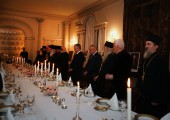 His Holiness Patriarch Irinej of Serbia blessing the table