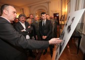Mr Dusan Babac, Mr Rados Bajic and Mr Zoran Djordjevic viewing the exhibition