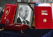 Medals at the catafalque of late Prince Alexander