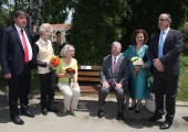 Dr. Elaine Laycock, Dr Julia Palmer, HRH Crown Prince Alexander, HRH Crown Princess Katherine and Dr Milos Simonovic, Mayor of Nis