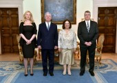 Mrs. Daniela Celikovic, TRH Crown Prince Alexander and Crown Princess Katherine and Mr. Jugoslav Celikovic