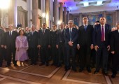 Their Royal Highnesses at the reception of HE Mr. Tomislav Nikolic, President of the Republic of Serbia