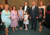 Their Royal Highnesses Crown Prince Alexander and Crown Princess Katherine, Mrs. Betty Roumeliotis and Mr. Bojan Sudjic with his family