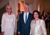 Their Royal Highnesses Crown Prince Alexander and Crown Princess Katherine with Mrs. Sladjana Zaric, author of the film "Forgotten Admiral" 