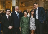 Their Royal Highnesses Crown Prince Alexander and Crown Princess Katherine with grandson Michael, their granddaughter Stephanie and her husband Mr. Michael Knapp at the fundraising event in Chicago