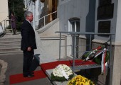 HRH Crown Prince Alexander at the wreath laying ceremony at the Serbian Medical Association
