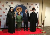 Nj.K.V. Prestolonaslednik Aleksandar i Princeza Katarina, Njegovо Preosveštenstvo Episkop istočnoamerički Irinej i Otac Vasilije Vranić