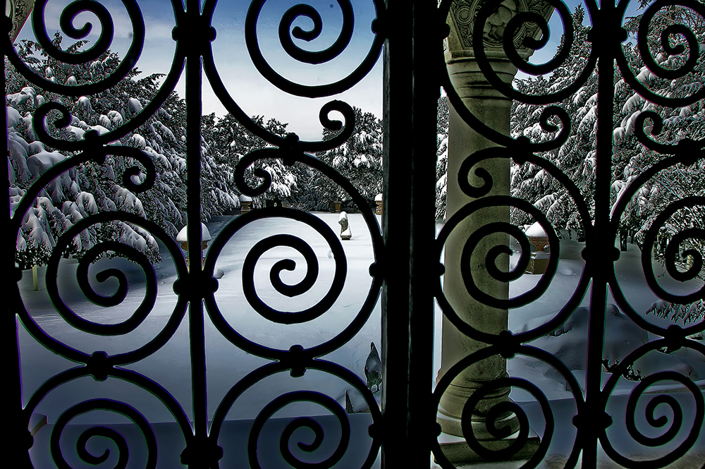 View of winter from the Library at the Royal Palace