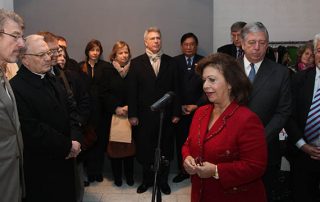 H.E. Mr Alain Kuyndicki, Belgian Ambassador, H.E. Archbishop Orlando Antonini, Mrs. Odilia Stokvis, President of IWC, H.E. Mr. Laurent Stokvis Dutch Ambassador, Special advisor of The President of Serbia Professor Oliver Antic, HRH Crown Princess Katherine, HRH Crown Prince Alexander, Mr Vladimir Cucic commissioner for refugees of Serbia