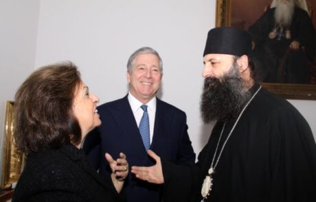 Njihova Kraljevska Visočanstva i novoizabrani Patrijarh Srpski, Njegova Svetost Porfirije