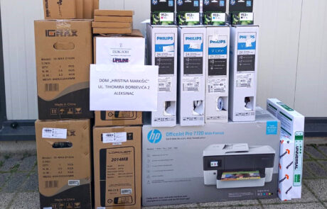 Donation of computers and printers for children at schools and orphanages
