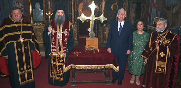 PATRIARCH PORFIRIJE CONSECRATES HOLY CROSS FOR ROYAL CHAPEL OF SAINT ANDREW THE FIRST CALLED