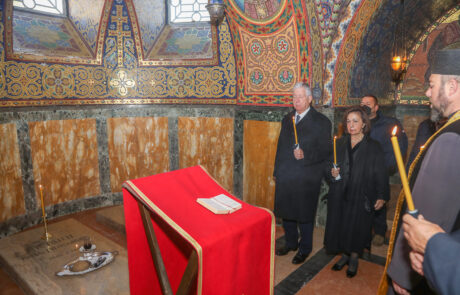 TRH Crown Prince Alexander and Crown Princess Katherine at the memorial service on the 51st anniversary of HM King Peter II’s death