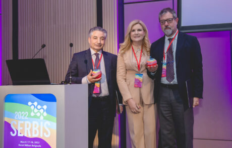 Otvaranje Simpozijuma SERBIS 2022. - doc. dr Sanja Stankovic, Prof. Kosrou Adeli, Prof. Serđo Bernardini