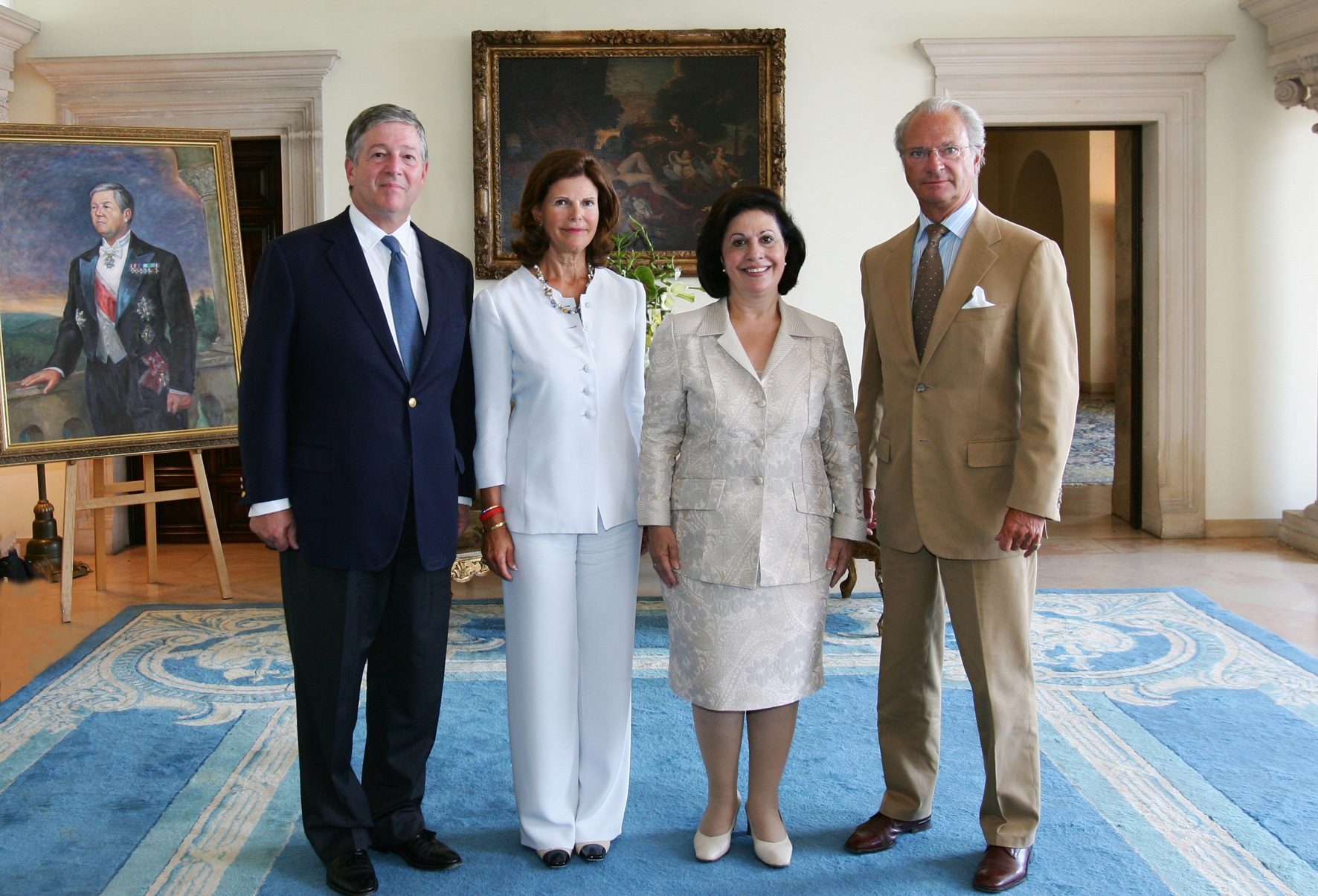 HM King Carl XVI Gustav and HM Queen Silvia of Sweden, HRH Crown Prince Alexander and HRH Crown Princess Katherine