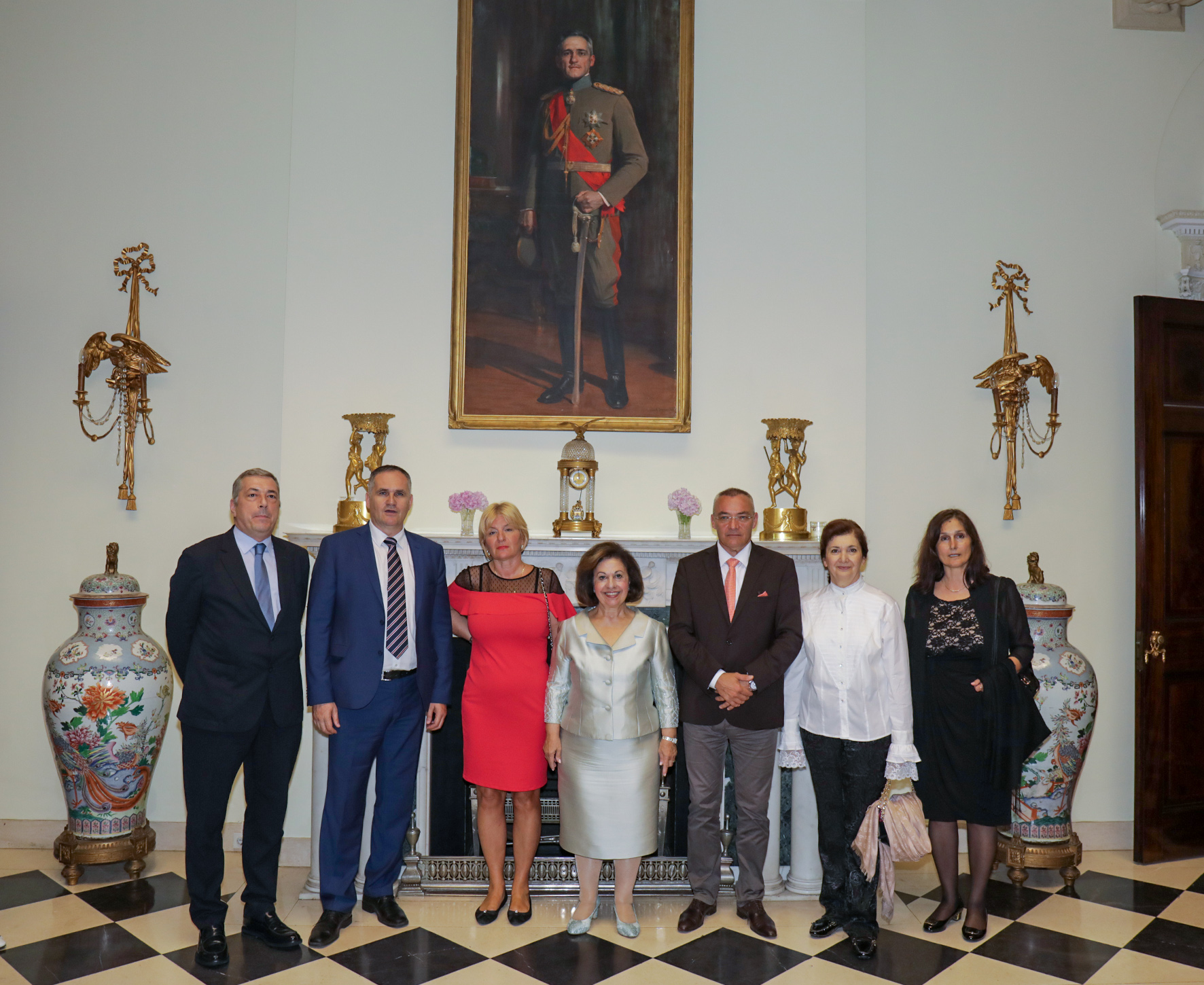 HRH Crown Princess Katherine with members of the Royal Medical Board and doctors