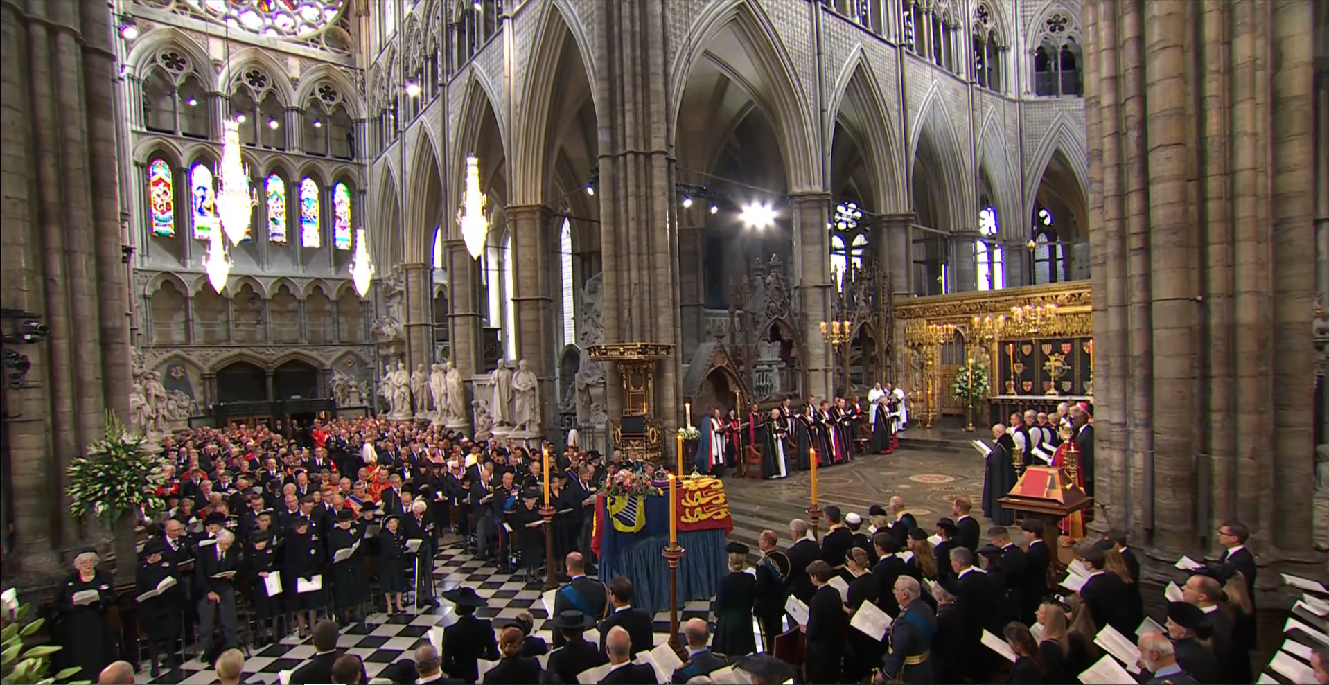 The funeral of HM Queen Elizabeth II, source - Sky News screenshots