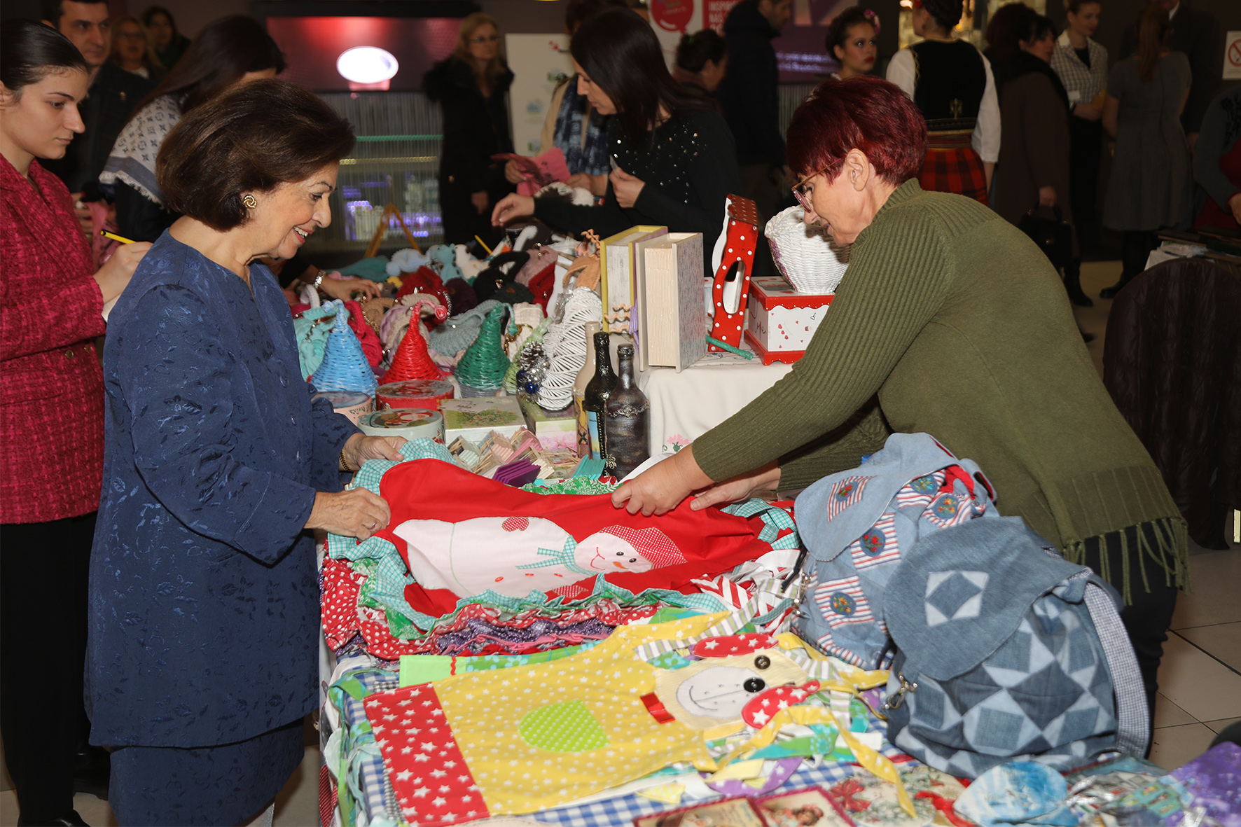 Opening of the traditional Christmas Bazaar of Handicrafts of refugee women and children with special needs