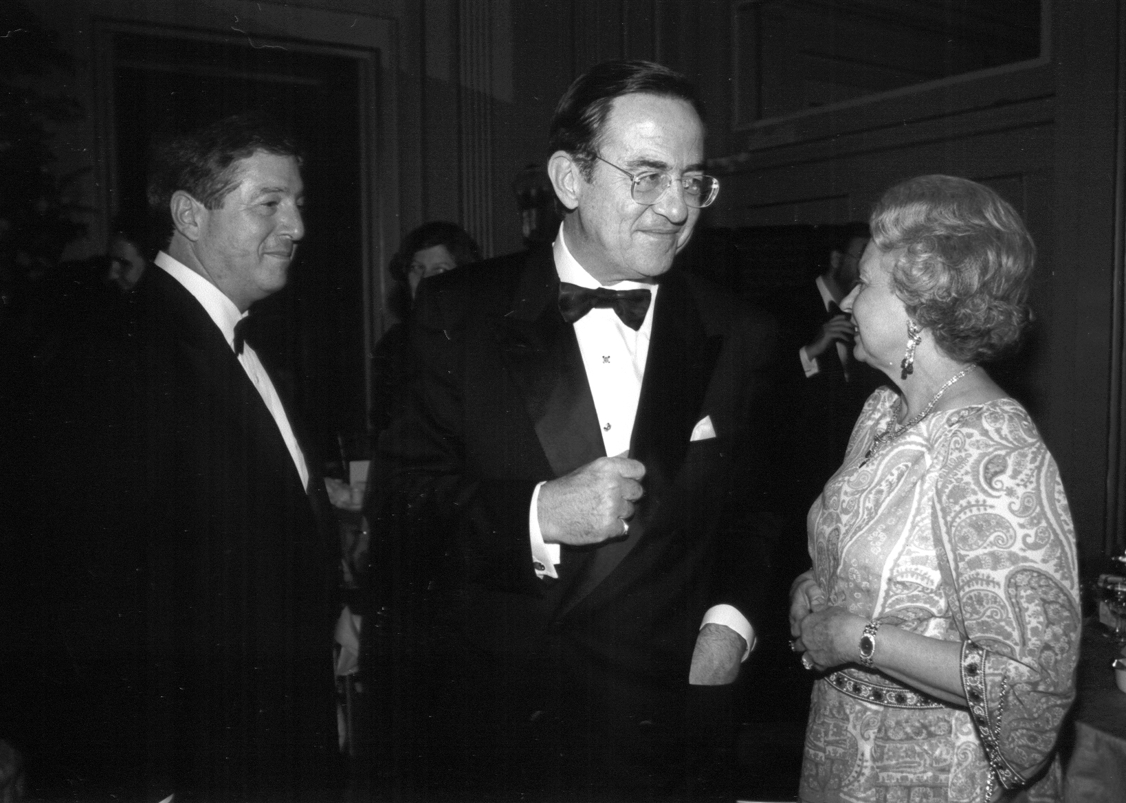 Late HM Queen Elizabeth II and late HM King Constantine II at HRH Crown Prince Alexander’s 50th birthday, London