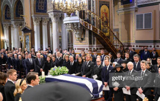 SERBIAN ROYAL COUPLE AT THE FUNERAL OF KING CONSTANTINE II OF GREECE