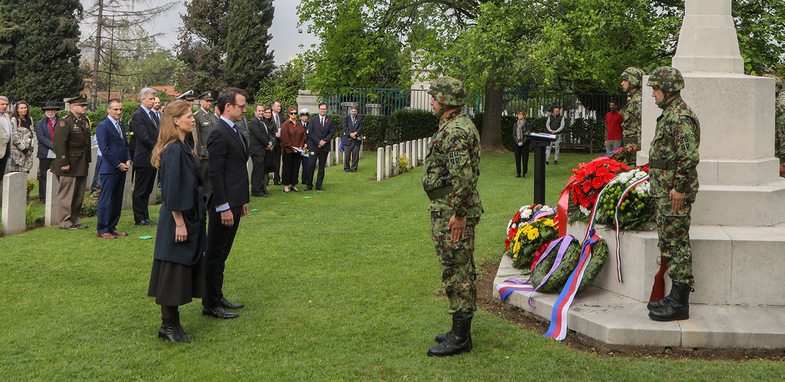 HEREDITARY PRINCE PHILIP AND PRINCESS DANICA AT ANZAC DAY COMMEMORATION IN BELGRADE