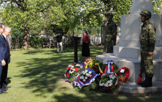 ROYAL FAMILY AT ANZAC DAY COMMEMORATION IN BELGRADE