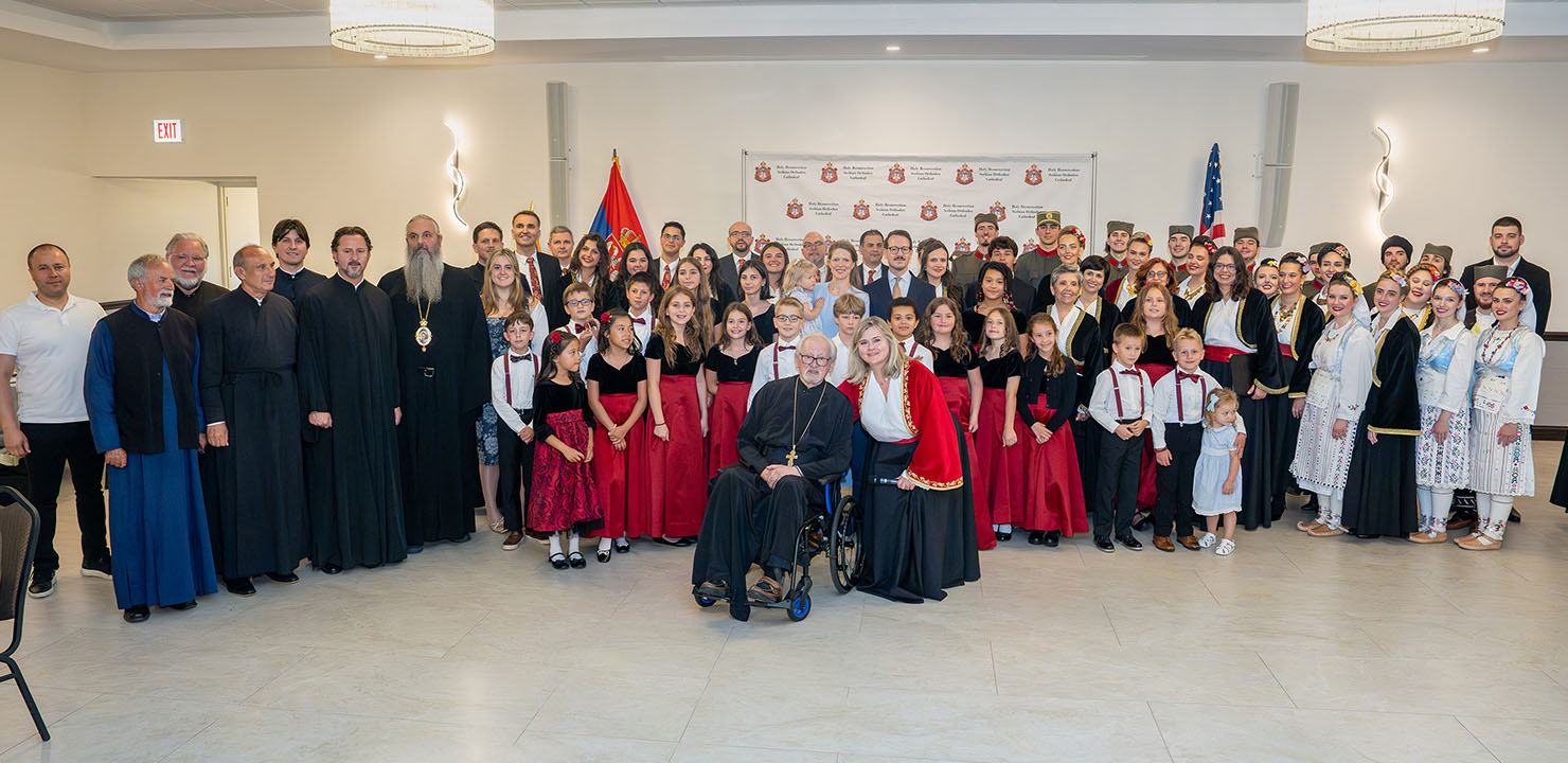 HEREDITARY PRINCE WITH FAMILY AT THE VIDOVDAN CELEBRATION OF THE SERBIAN COMMUNITY IN CHICAGO